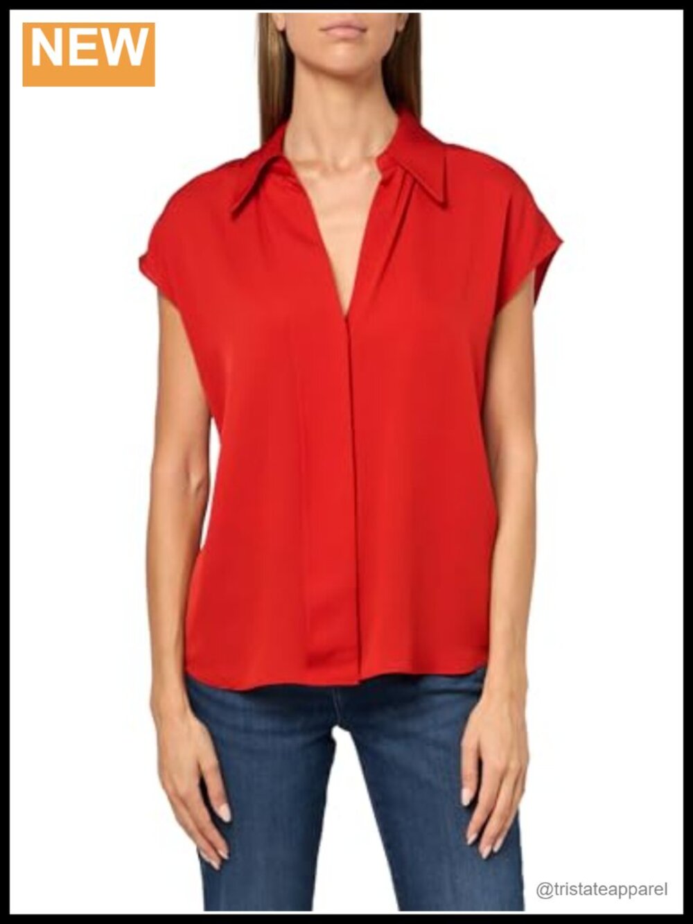 Vince Cap Sleeve Hidden Placket Blouse 92% Silk 8% Spandex